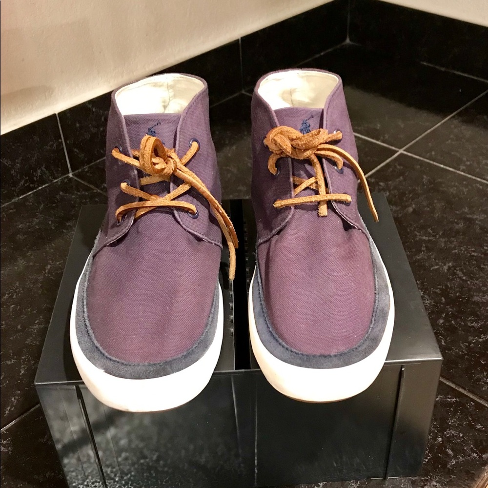 POLO ERWIN Chukka Shoes Leather Laces,SIZE: 9